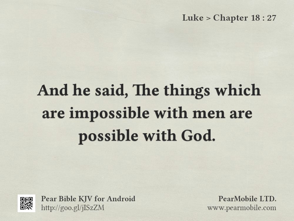 Luke, Chapter 18:27